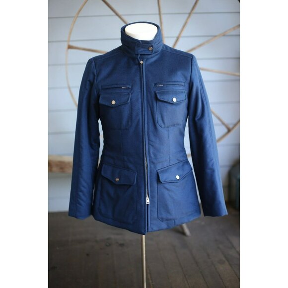 Allegri Milano Cashmere Thermore Padded Jacket SZ 42 Striking Blue NEW $1,650